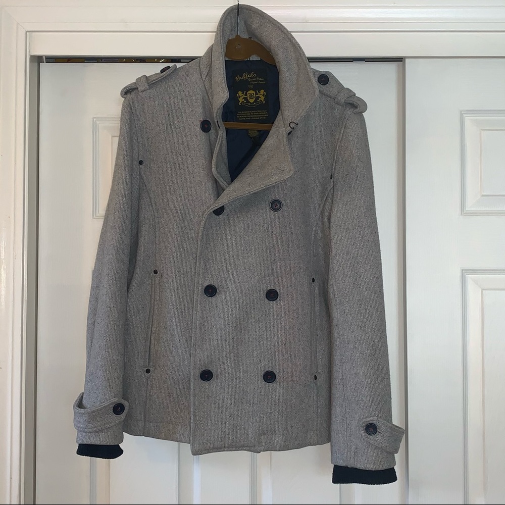 Buffalo Men’s Wool Blend Peacoat. Size M.